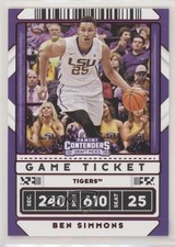 2020 Panini Contenders Draft Picks Variation Game Ticket Red Ben Simmons #14 o1h