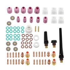 87Pcs TIG Welding Kit for WP-17/18/26 Torch - Stubby Gas Lens, Collets, #12 Cups