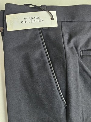 Original Versace Collection Formelle Herren Hose Gr. 50 Schwarz