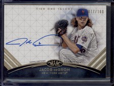 2018 Topps Tier One Jacob DeGrom Talent Autograph On Card Auto /160
