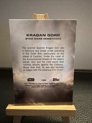 2025 Topps Chrome Star Wars RayWave Refractor Kragan Gorr #130 - Picture 2 of 2