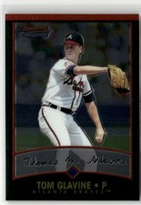 2001 BOWMAN CHROME #74 TOM GLAVINE ATLANTA BRAVES
