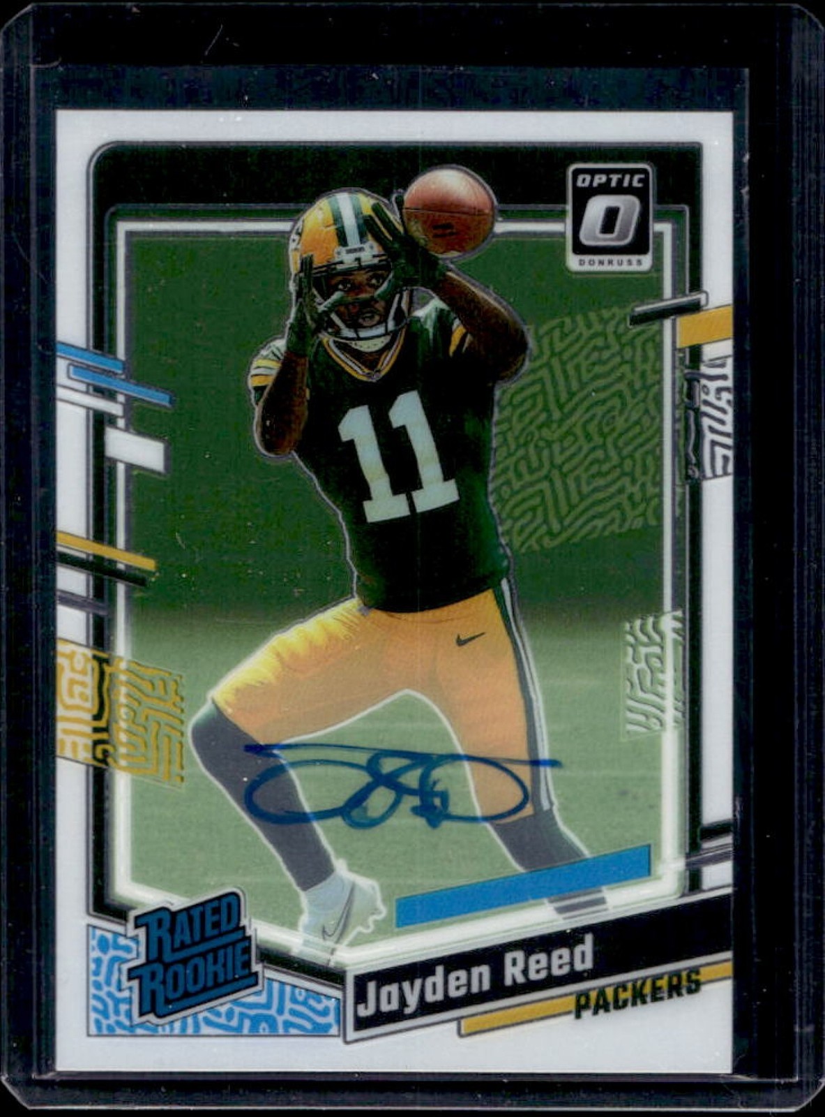 2023 Donruss Optic Jayden Reed Rated Rookie RPS Auto #29/99 Packers