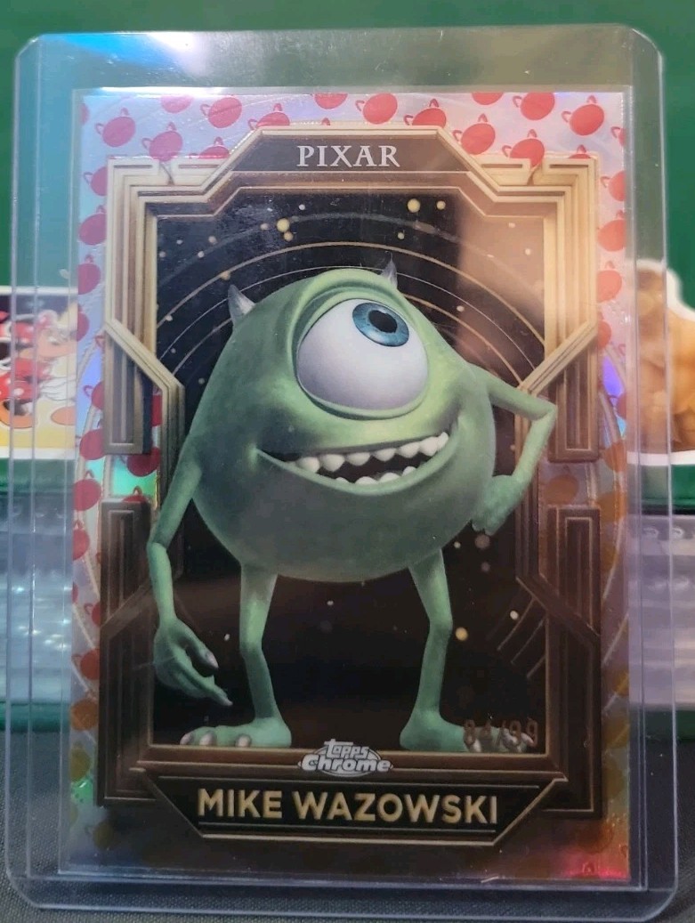 2025 Topps Chrome Pixar Gold Turning Red Etch Refractor #21 Mike Wazowski 84/99