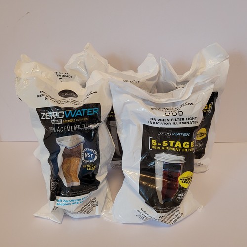 Lot of 5 Genuine Zero Water 5-Stage Ion 5pk New Replacement Water Filters ZR-017