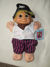 Vintage Russ Berrie Troll Kidz Sinbad Pirate 12" Soft Body Troll NWTGS