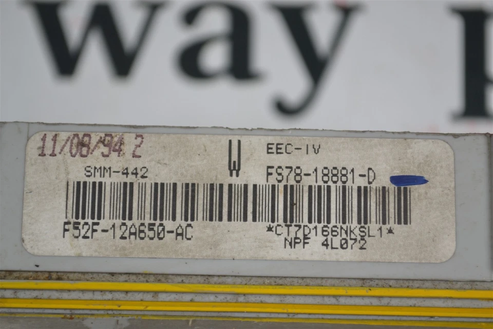 F52F12A650AC 马自达-626 1995 发动机控制单元 ECU ECM 模块 1F9 544 B9 — 第 3/4 张图片