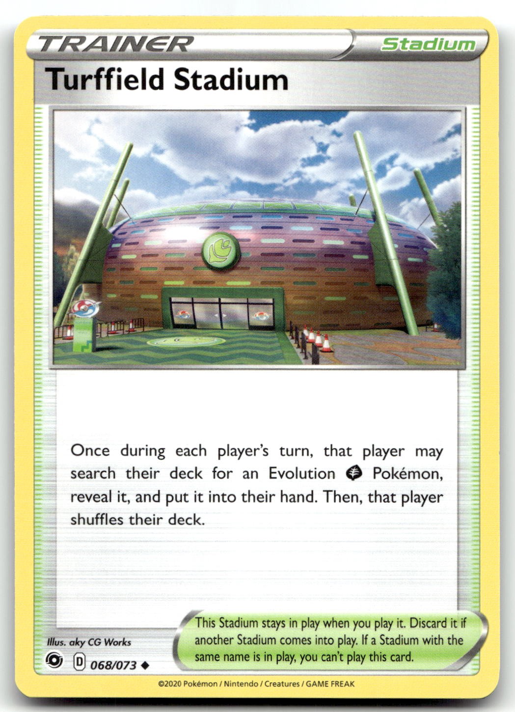 Turffield Stadium 68/73 Champion's Path Uncommon Normal Pokemon TCG LP