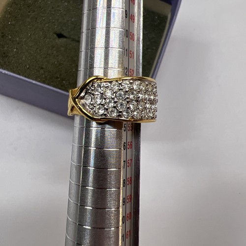 Anillo de diamantes de imitación con placa de oro talla 7 ELIZABETH TAYLOR Avon Brilliance de colección (sin tapa) - Imagen 12 de 15