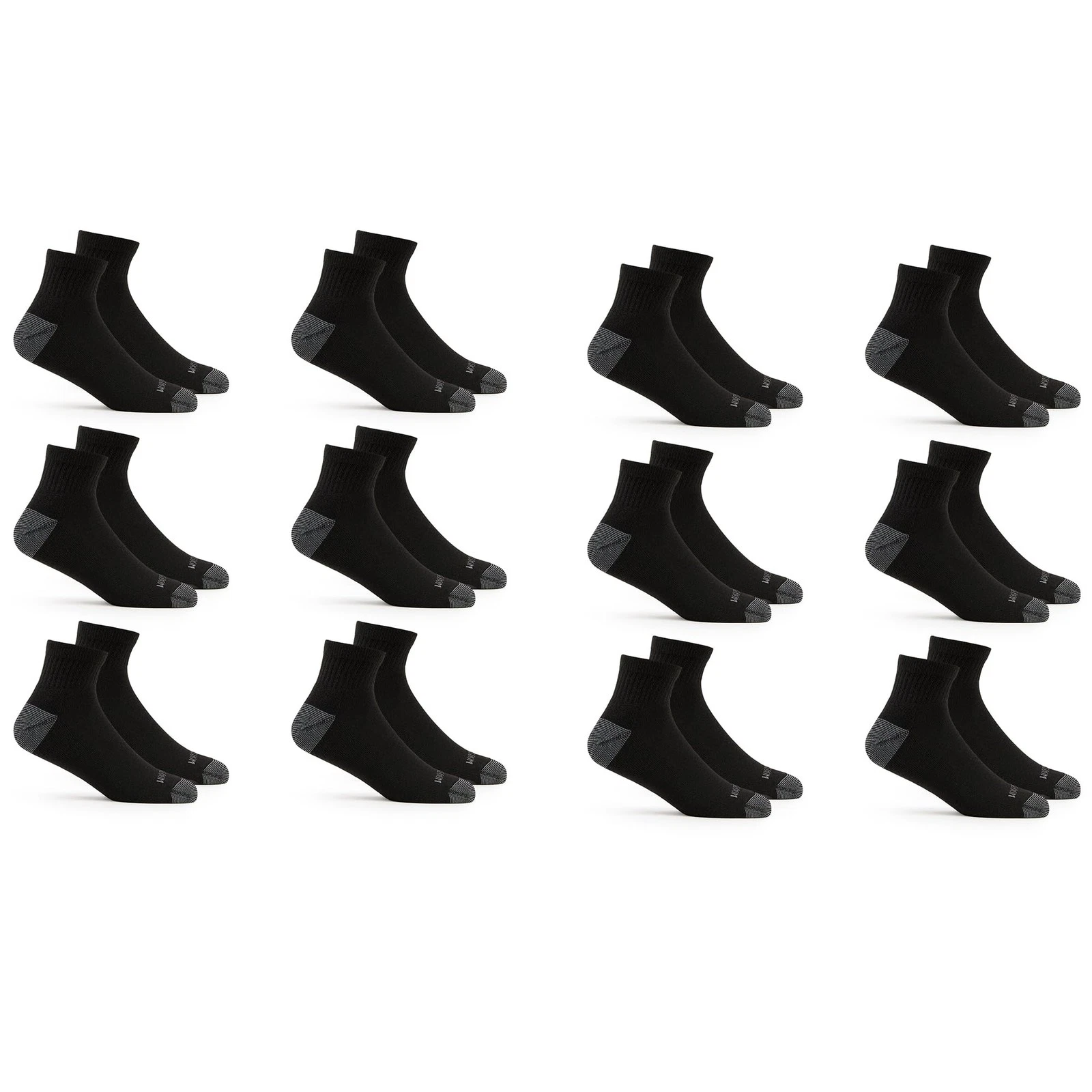 Fruit of the Loom Men's Dual Defense Ankle Socks 12 Count ( 1Pack) 6-12, Black