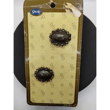 Goody Jeweled Hair Clips - 2006 - Brownish Green Stones