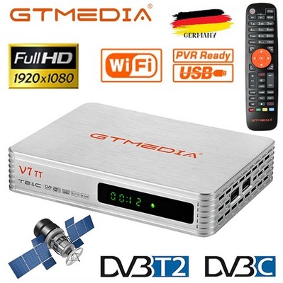 GTMEDIA Digitaler Receiver Terrestrisch & Kabel DVB-T2 DVB-C H.265 HDMI+USB WIFI
