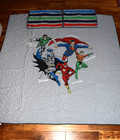 Pottery Barn Kids Justice League Full/Queen Quilt 2 matching shams Super Friends — photo 3