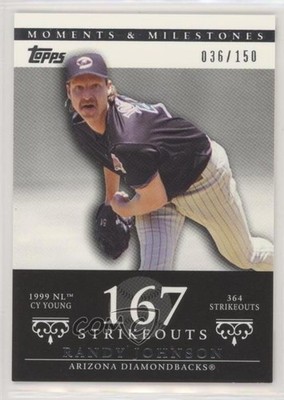 2007 Moments & Milestones Randy Johnson (1999 NL Cy Young 364 Strikeouts) 0o0