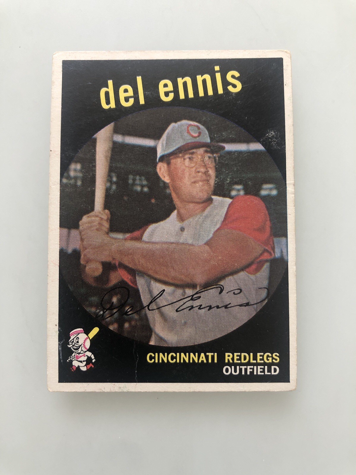 1959 Topps - Del Ennis #255 grey back EX