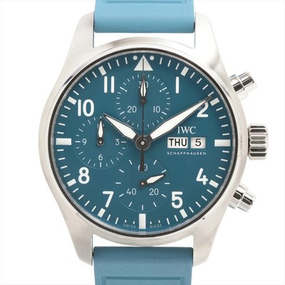 IWC Pilot Watch Chronograph 41 IW388117 SS SS & Rubber AT light blue dial