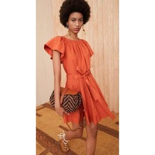 Ulla Johnson | Mae Mini Dress in Coral | Sz 2