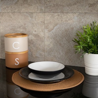 d-c-fix Light Slate 30,5 cm x 30,5 cm selbstklebende Vinyl Wandfliesen
