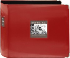 Pioneer T12JF-RD 12-Inch by Sewn Leatherette 3-Ring Binder, Red