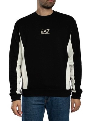 EA7 Herren Logo-Sweatshirt, Schwarz