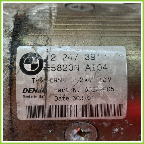 Motor De Arranque DENSO E5820NAI04 BMW X5 E53 3.0 2247391 Original Usado - Imagen 4 de 6