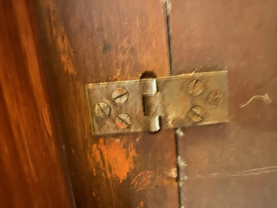 Mesa de comedor antigua poco común estilo Duncan Phyfe hojas caídas, 56x36x30/24x36x30 caída Foto 2 de 4