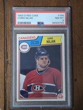1983-84 O-Pee-Chee - Chris "Knuckles" Nilan #194 (RC) Graded PSA 8 