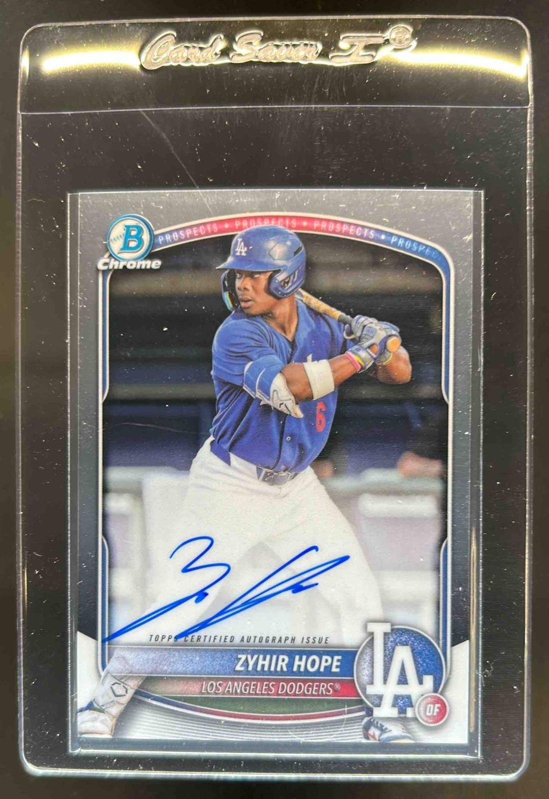 2025 Bowman Zyhir Hope Chrome Prospect Auto #CPA-ZH Dodgers
