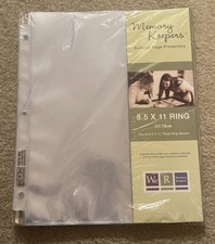 Vtg pack We R Memory Keepers 3 Ring 8.5  x11  Page Protectors 25 Total Sheets New