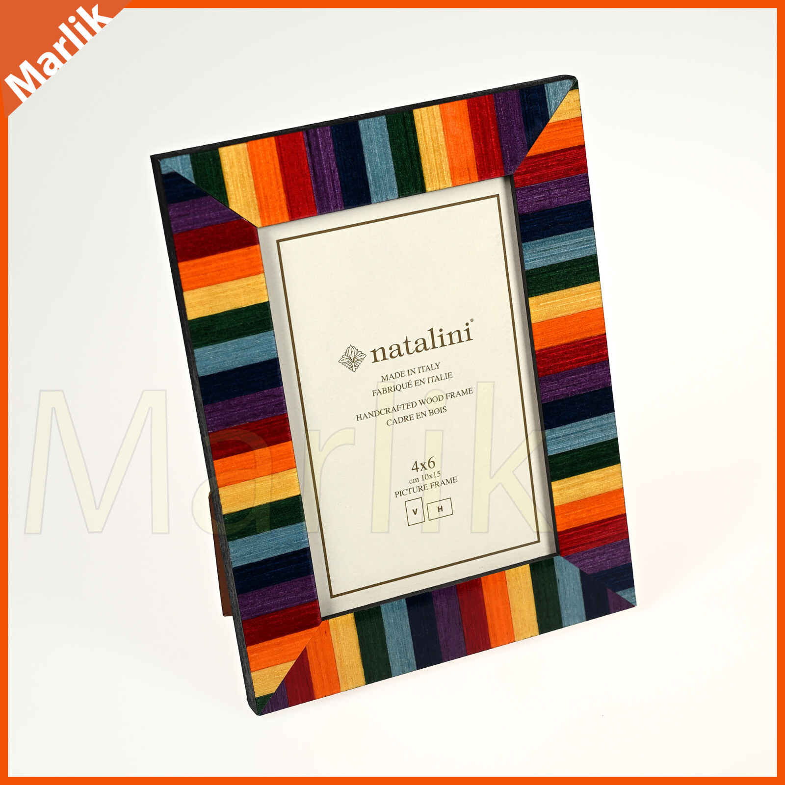 Natalini Handmade Italian Picture Frame, 4x6" (10x15 cm) Multicolor