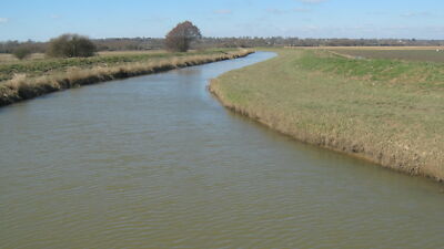 Photo 6x4 The Newmill Channel - North of the bridleway bridge Potman's He c2010