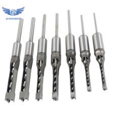 Square Hole Drill 7Pcs Woodworking Square Hole Tenon High Speed Steel Chisel Bit
