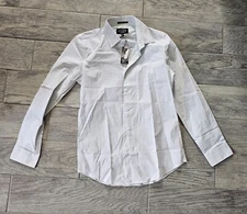 New Men's J. Come Button Up Long Sleeve Shirt Extra Slim Fit Medium 15/15.5"