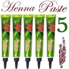 Neha Fast Henna Mehendi Temporary Tattoo - Red - 5 Tubes