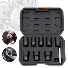 Set of 8 Impact Bolt Extractor Nut Remover Set Stripped Extraction Socket Tools
