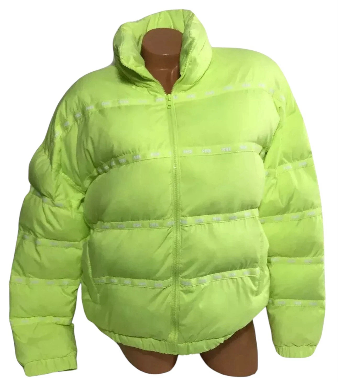 UNDERCOVER Cappotto Giacca Bomber Victoria's Secret ROSA Edizione Limitata Neon Puffer Taglia XS