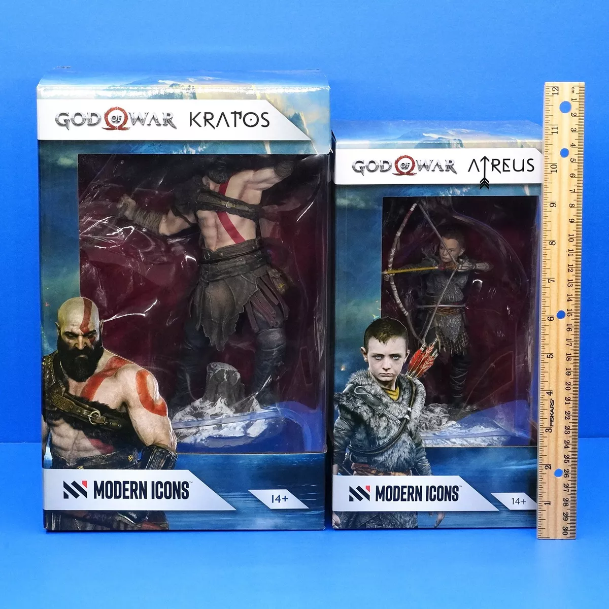 SET-Action Figure Kratos-Thor e Atreus - God Of War - 3D CREATIONS OFICIAL