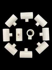 1/2" PVC Tee Schedule 40 Strength with Treads for Poultry Waterers 10 Pcs 