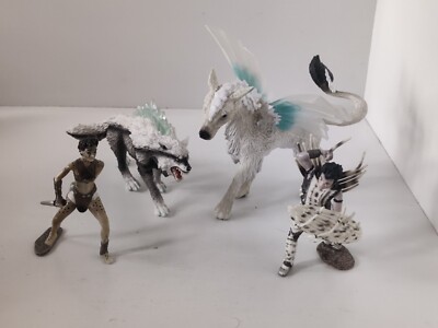 Schleich Bayala Fantasy Figure's The Ice Dragon Mohinya Eldrador Snow Wolf Fizz