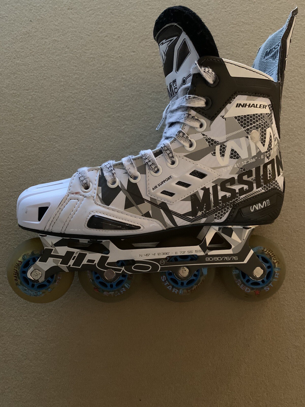 Mission Inhaler WM03 Inline Roller Hockey Skates Senior Size 8.5 E eBay