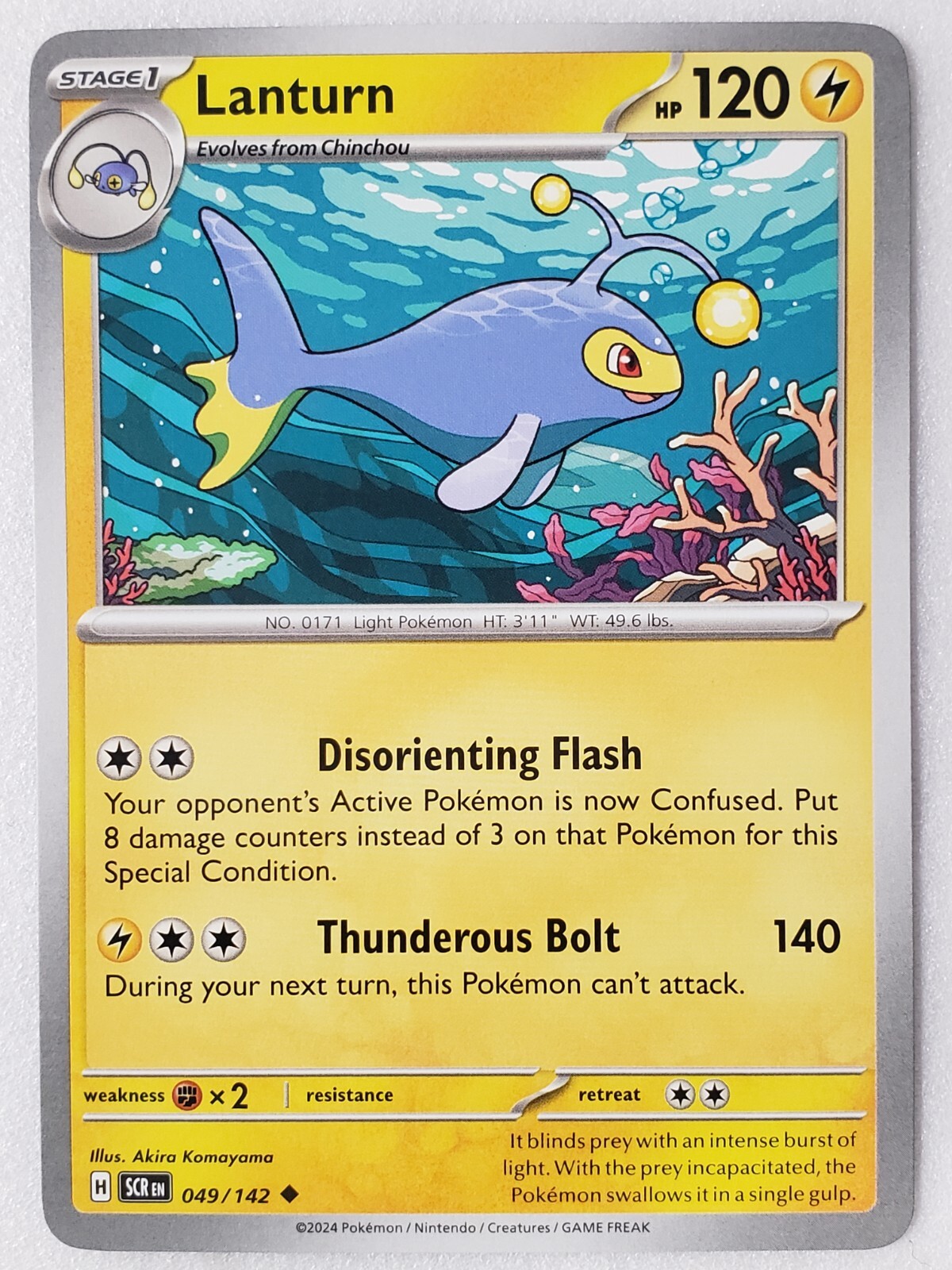 Lanturn 049/142 NM / M - Stellar Crown Pokemon Card - $2 Combined Shipping