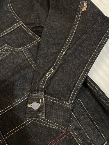 NWT Men's Black , Dark Blue, Light Blue , Button Down Trucker Denim Jean Jacket - Picture 8 of 26