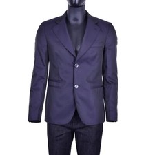 ROBERTO CAVALLI CLASS Shiny Blazer Jacket with Animal Pattern Purple 02799