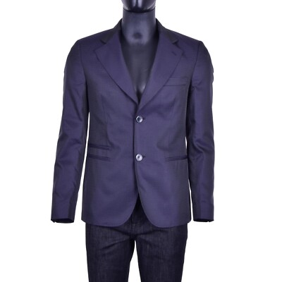 ROBERTO CAVALLI CLASS Shiny Blazer Jacket with Animal Pattern Purple 02799