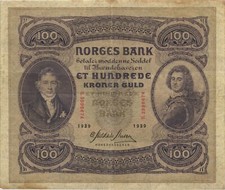Norwegen / Norway P.10c 100 Kronen 1939 (3)