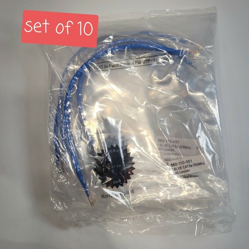 SET 10 Cavo Patch CAT 5e 560-110-001 1' BLU CAT5e 350Mhz COMPATIBILE ROHS  - Foto 1 di 3