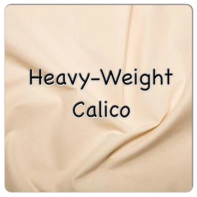 HEAVY-WEIGHT CALICO - 100% Cotton, 63" wide, 1 Metre Length. - Image 1 of 2