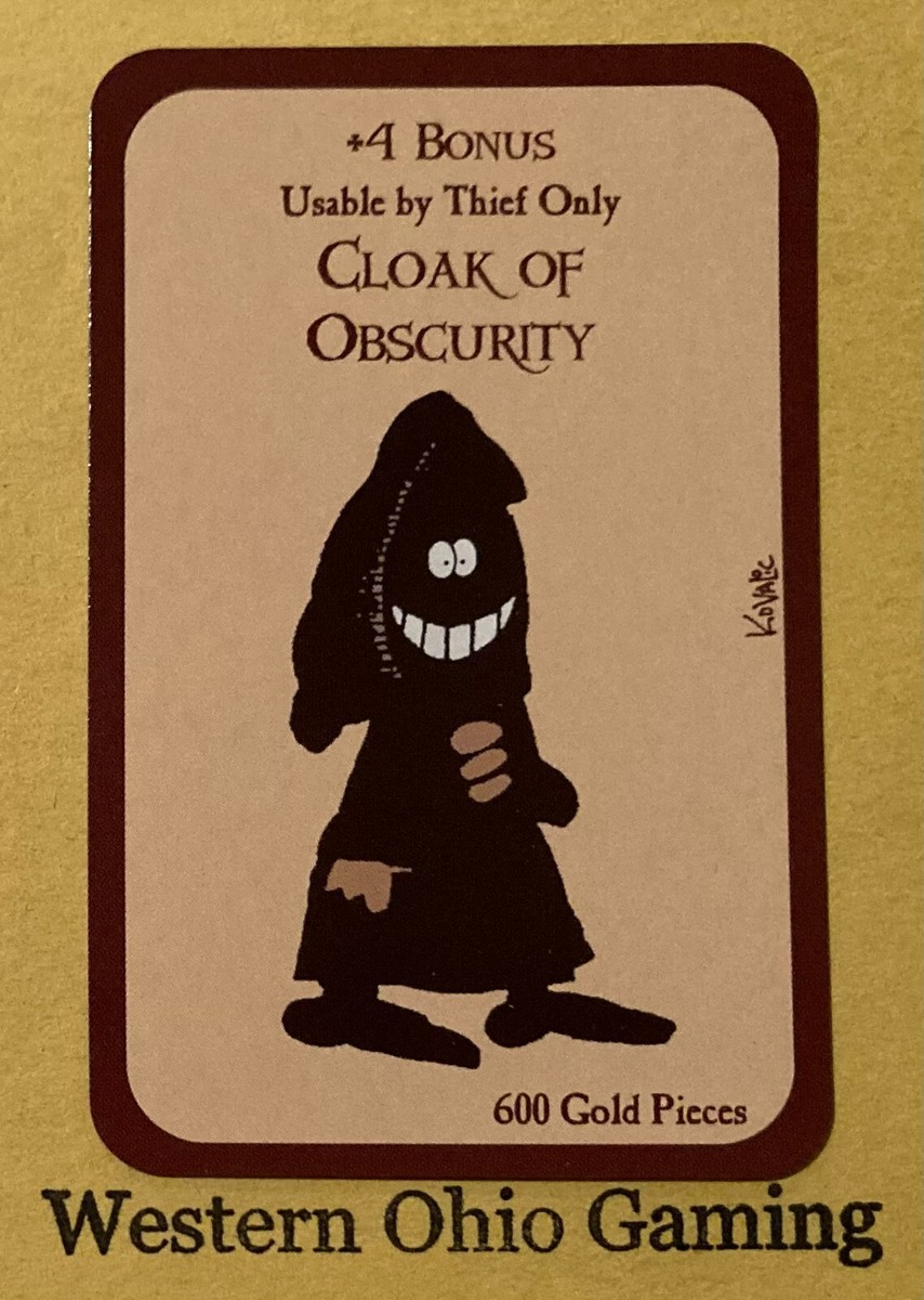 Munchkin +4 Bonus Cloak Of Obscurity Card USED Steve Jackson Games