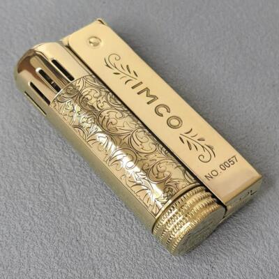 IMCO 6600 Retro Gasoline Lighter, Brass & Stainless Steel Pattern
