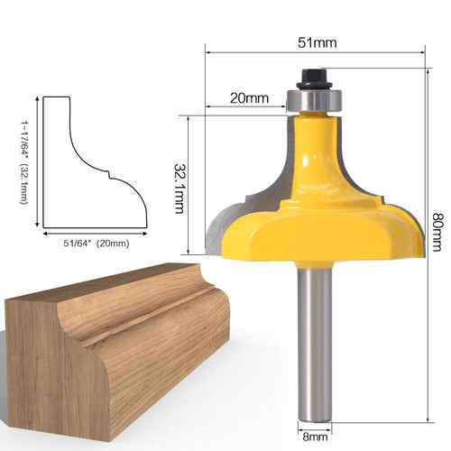 Cornice porta e porta modanatura router punta 8 mm gambo bordo profilo scale - Foto 5 di 10
